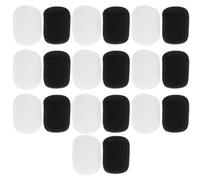 Vaguelly 20 Pièces Bonnettes Anti-vent en Mousse pour Microphones Casque et Lavalier, Protection Confortable Bruit pour Usage Intérieur et Extérieur