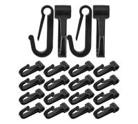 Vaguelly 20 Pièces Crochet à Bagages en Abs Noir pour Coffre de Voiture, Résistant à l'usure, Optimisant l'espace de Rangement pour Parapluies et Filets de Chargement Lors de Voyages