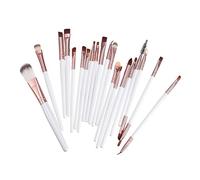 Vaguelly 20 pièces Kit Pinceaux Maquillage Portable pour Fond de Teint et Yeux Pinceaux Contour Estompe et Ombres à Paupières Bois Adolescentes et Cadeaux Festifs
