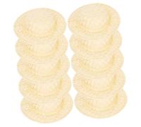 Vaguelly 20 pièces Miniature Paper Woven Hats Small Doll Hat Photo Prop DIY Accessories for Dollhouse Party Decoration