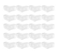 Vaguelly 20 Pièces Protection D’Angle en Abs, Verre 8mm, Coin | Bords Sûrs, Transparence Nette, Stabilité Accrue, Décor Moderne, Usage Aquarium et Fish Tank