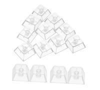 Vaguelly 20 Pièces Transparent Gaming Keyboard Keycaps Set High Visibility Mechanical Key Caps Replacement for RGB Backlit Keys Caps for Professional Gamers
