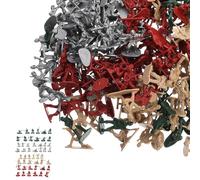 Vaguelly 200 Figurines de Soldats en Plastique 2ème Guerre Mondiale, pour Garçon et Filles et Décoration de Bureau, Set de 200 Pièces en Couleurs Aléatoires, Modèles Couleur Aléatoire