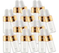 Vaguelly 20pièces Lot De Flacons Compte-gouttes Vides Rechargeables Avec Pipette Pour Huiles Essentielles Et Voyages Étanches