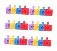 Vaguelly 24 Pièces Connecteurs de Voies Plastique pour Garçon Fille Accessoires Ponts et Rails de Train Compatible avec Blocs de Construction Adaptateurs Colorés pour Stations de Train et