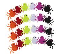 Vaguelly 24 Pièces Décorations Halloween Feutre Patches Brodés Araignée Multicolores Accessoires DIY pour Fêtes Décoration Intérieure et Extérieure Activités Famille