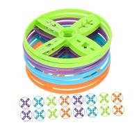 Vaguelly 24 pièces Disques Volants de Remplacement Résistants pour Jeux Extérieurs Compatible avec Jouets à Disque à Main Pied Ensemble de Jouets de Plage pour Garçon Couleur Aléatoire