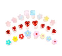 Vaguelly 24 pièces Écarteurs Orteils Silicone pour Pédicure Femme Séparateurs Orteils Décoratifs avec Motifs Fleurs et Cœurs Réutilisables pour Séparation Vernis à Ongles