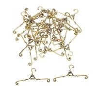 Vaguelly 24 pièces Mini Metal Doll Clothes Hangers Bronze Finish for Dollhouse Storage and Display Tiny Shirts and Accessories Organizer