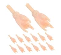 Vaguelly 24 Pièces Miniature Doll Hands Jointed Realistic Plastic Replacement Parts for Doll Making Accessories DIY Craft