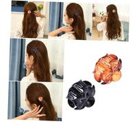 Vaguelly 24 pièces Pince à Cheveux Miniature Plastique Lot de Clips Octopus Marron et Clips Noirs pour Filles et Femmes Accessoires de Coiffure Élégants et Pratiques