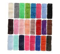 Vaguelly 24pièces Girls Toddler Elastic Crochet Hairbands Soft Stretchy Headbands for Infants and Young Children Comfortable Fit Bands for Hair Decoration