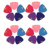 Vaguelly 25 Pièces Boîte de Rangement pour Médiators Guitare Mini Portable Organisateur Triangulaire pour Banjo Basse Ukulélé Étui Compact et Coloré pour Musiciens Nomades