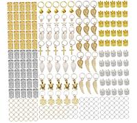 Vaguelly 250pièces Manchette Pour Dreadlocks Anneaux Pour Bijoux De Cheveux De Fourniture Pour Dreadlocks Tubes Pour Cheveux