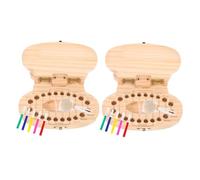 Vaguelly 2ensemble Boîte à Dents De Lait Pour Souvenir Mignon Pour Conserver Dents De Lait Design Pour Et Papas