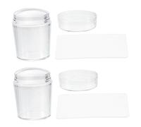 Vaguelly 2Ensembles Kit De Stamper Art De Transparent Couvercle Silicone Outil De DIY Pour Ongles Pour Décalcomanies Et Décoration Ongles