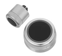 Vaguelly 2pcs Bouton de Réglage du Volume de L'autoradio, Anneau Décoratif pour Bouton de Volume Automobile, Plastique Argenté, pour Véhicule Modèle A6, Protège de L'usure, Décor Intérieur