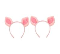 Vaguelly 2Pièces Bandeau Oreilles de Cochon Rose Accessoires de Fête Adorables pour Adultes et Tête Cosplay Joli et Confortable
