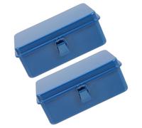 Vaguelly 2pièces Boîte à Outils Métal Boîte Portable Fer avec Poignées Verrouillables pour Rangement Voiture Et Garage Étui De Stockage Et Étanche