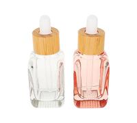 Vaguelly 2Pièces Bouteille De Verre Flacon Compte Pour Échantillons Cosmétiques Pour Voyage Et DIY