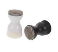 Vaguelly 2pièces Brosse Nettoyante Visage Double Embout Pinceau Plat pour Fond de Teint Brosse Manuelle pour Nettoyage Profondeur et Exfoliation Douce