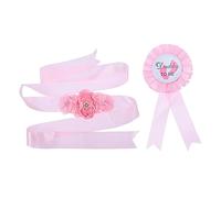 Vaguelly 2pièces Ceinture De Maternité Avec Broche Assortie Sash Et Badge Pour Venir Accessoires De Fête Prénatale Pour Futurs Parents Écharpe Douce Et Élégante Pour Célébrer