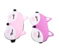 Vaguelly 2Pièces de Mignon pour Garçon Fille Lot de Masques Animaux Renard avec Élastique Yeux pour Voyage