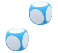 Vaguelly 2pièces Dés Mousse Effaçables à Sec Dés Vierges Créatifs pour Jeux Éducatifs Jouets De Classe pour Apprentissage Amusant