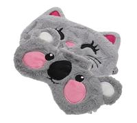 Vaguelly 2pièces Masques De Nuit Peluche Animaux Cache-yeux Cartoon Confortables Pour Sommeil Style Et Chat Idéaux Pour Détente Et Relaxation