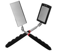 Vaguelly 2pièces Miroir Inspection Télescopique Flexible avec Éclairage LED Miroir Carré et Rectangulaire pour Mécanicien Outil Portable pour Inspection sous Véhicule et Angle Mort