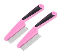 Vaguelly 2pièces Peigne Antipelliculaire à Dents Fines Peigne Acier Inoxydable Pour Cheveux à Cheveux Portable Avec