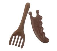 Vaguelly 2pièces Peigne Grattoir Pour Chevelu Bois De Santal Masseur Chevelu Avec Conception De Grattage Nez Pour Soin Capillaire Quotidien