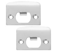Vaguelly 2pièces Plaque de Gâche Acier Inoxydable pour Porte Intérieure Renforcement Serrure Cache-trou pour Pêne Dormant Kit Installation