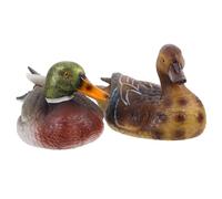 Vaguelly 2pièces Statue De Canard Flottante Réaliste pour Étang Et Piscine Ensemble De Décorations De Jardin Ornements Animaux Adorables pour Extérieur Sculpture De Canard pour Décor