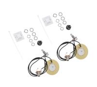 Vaguelly 2set Kit de Micro Piézo pour Guitare Acoustique Électronique Transducteur Abs 50mm et Contrôle de Volume Intégré, pour Enregistrements et Performances Live