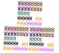 Vaguelly 3 Ensembles Anneaux Araignée Halloween Plastique Mix Couleurs Décoration Fête Pour Halloween Party 50 Pièces * 3