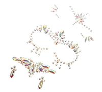 Vaguelly 3 Feuilles Lot D'autocollants à Paillettes Pour Visage Fluorescents Brillant Pour Halloween Fête