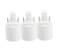 Vaguelly 3 pièces Adaptateur Douille LED vers Convertisseur Culot Quatre Broches Résistant Chaleur Adaptateur Ampoule pour Éclairage Domestique