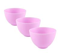 Vaguelly 3 Pièces bol en silicone esthéticienne aux bols faciaux bol à pincer kit manucure se maquiller bol à mélanger pour masques faciaux bols soin du visage Gel de silice Violet,mauve