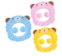 Vaguelly 3 pièces Chapeau de Bain Ajustable pour Garçon Fille Ensemble de Protection des Oreilles Design Cartoon et Imperméable