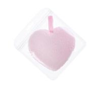 Vaguelly 3 pièces Coussinets de Nettoyage Facial Forme de Cœur Éponges Démaquillantes Lavables et Réutilisables Accessoires Cosmétiques Doux pour Femmes Couleur Rose