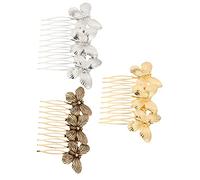 Vaguelly 3 Pièces Peigne à cheveux vintage hair charms hair toppers accessoire fete accessoires chignon pour femme Mariage pince à cheveux vintage Coiffe de alliage