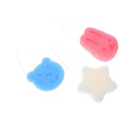 Vaguelly 3 Pièces Sponges For Bathing And Soft Absorbent Loofah With Cute Animal Shapes Bear Bunny Star For Gentle Skin Care
