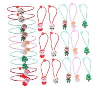 Vaguelly 30 Pièces Christmas Hair Ties For Little Cartoon Elastic Hair Bands High Elasticity No Damage Ponytail Holders For Holiday Parties And Daily Wear
