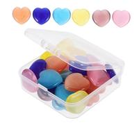 Vaguelly 30pièces Lot De Pierres Naturelles Forme De Cœur Polies Cristaux De Quartz Colorés Pour Bricolage Et Décoration Petites Pierres Décoratives Mélangées
