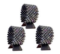 Vaguelly 3pcs Clips De Griffes De Cheveux En Strass Complètes Petites Pinces De Mâchoire En Métal Bling Crystal Claigns Shining Barrettes Porte-queue De Cheval Non Glisse Pour Les Femmes