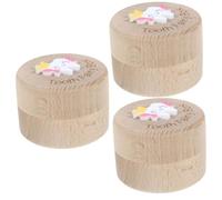 Vaguelly 3pièces Boîte à Dents Bois Pour Rangement Pratique Et Charmant Pour Souvenirs Enfance Idéale Pour Dents De Lait De Naissance
