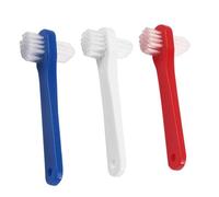 Vaguelly 3Pièces Brosse à Dents pour Prothèse Adulte Lot de Brosses à Dents et Brosse de Nettoyage Durable avec Poils de Moyenne pour Entretien