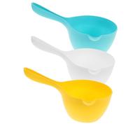Vaguelly 3pièces Louche Plastique Pour Bain Cuillère à Eau Ergonomique Pour Cuisine Et Salle De Bain De Louche Épaissie