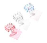 Vaguelly 3pièces Manicure Stamper Set Transparent Rectangular Nail Art Tools for Diy French Manucure Salon Use